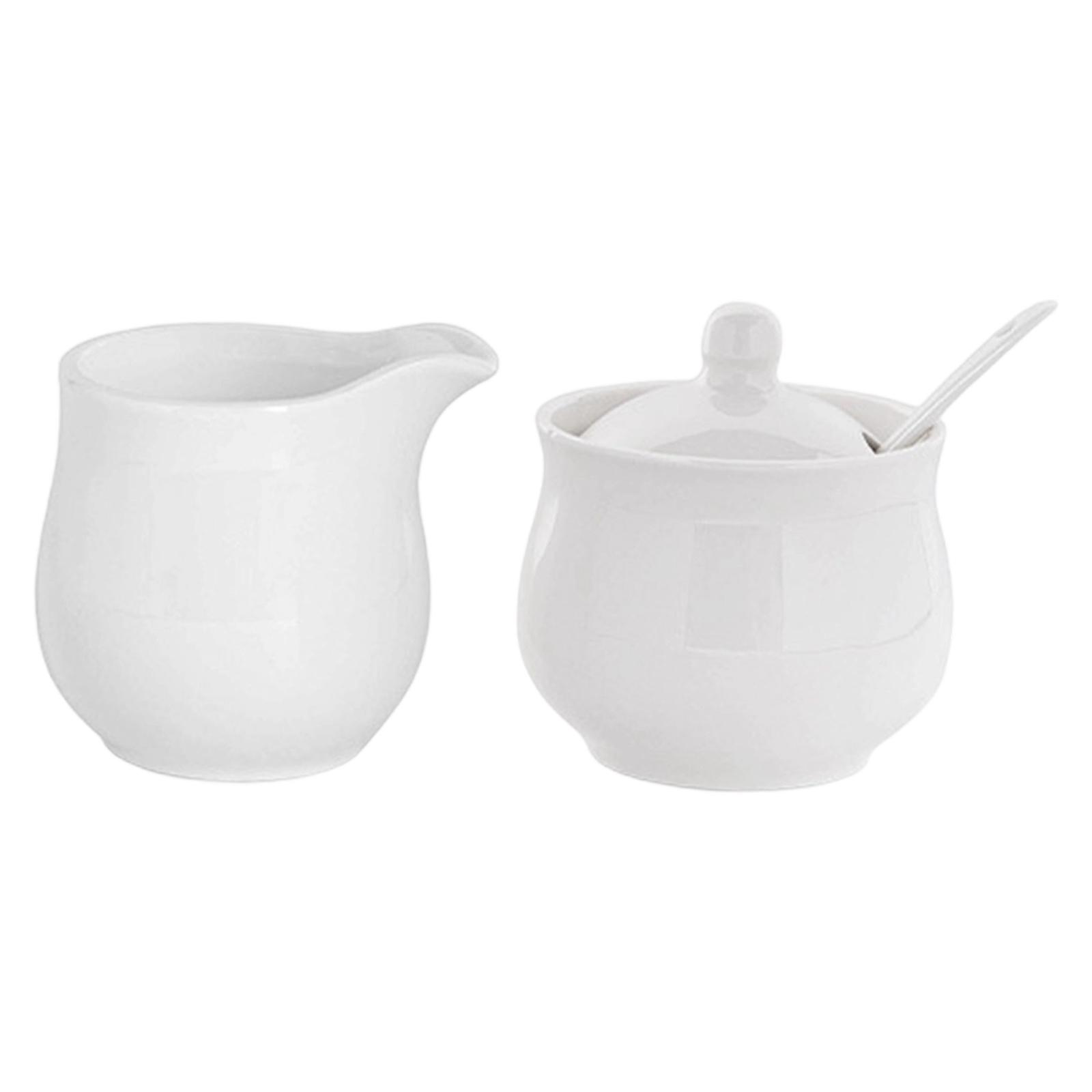 Coffee Tea Sugar Container Set - Retro keramische suikerpot en roomkan set,