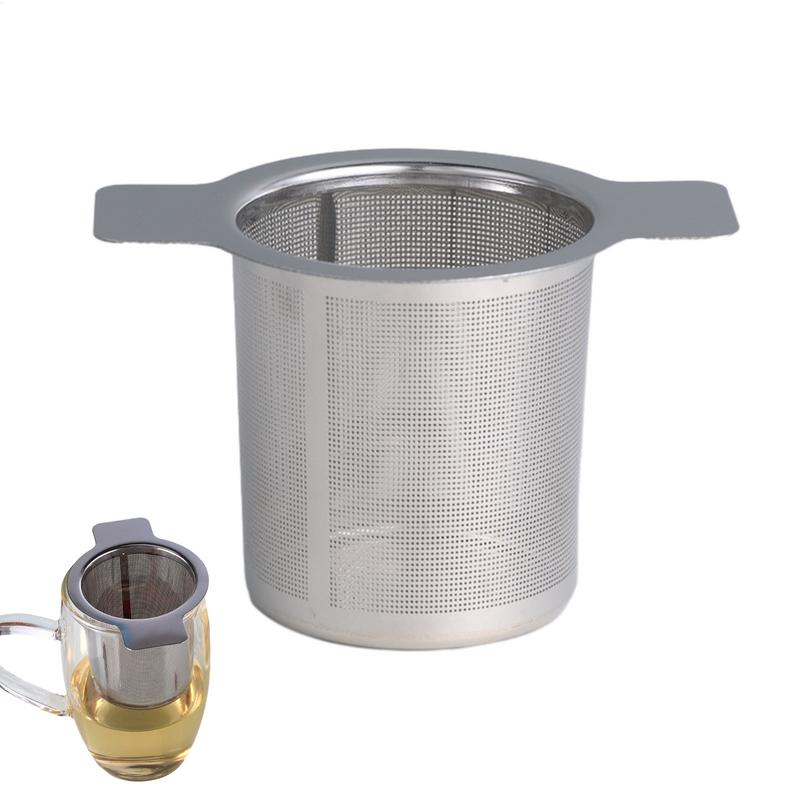 Bamboo Tea Tray - Roestvrijstalen gaas Thee-ei Zeef Bladfilter Zeef