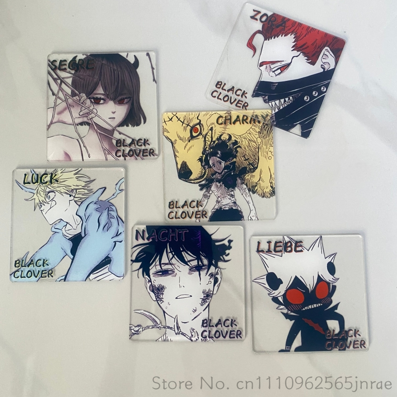 Good Coffee Tea - Zwarte Klaver Anime Creatieve Acryl Coaster