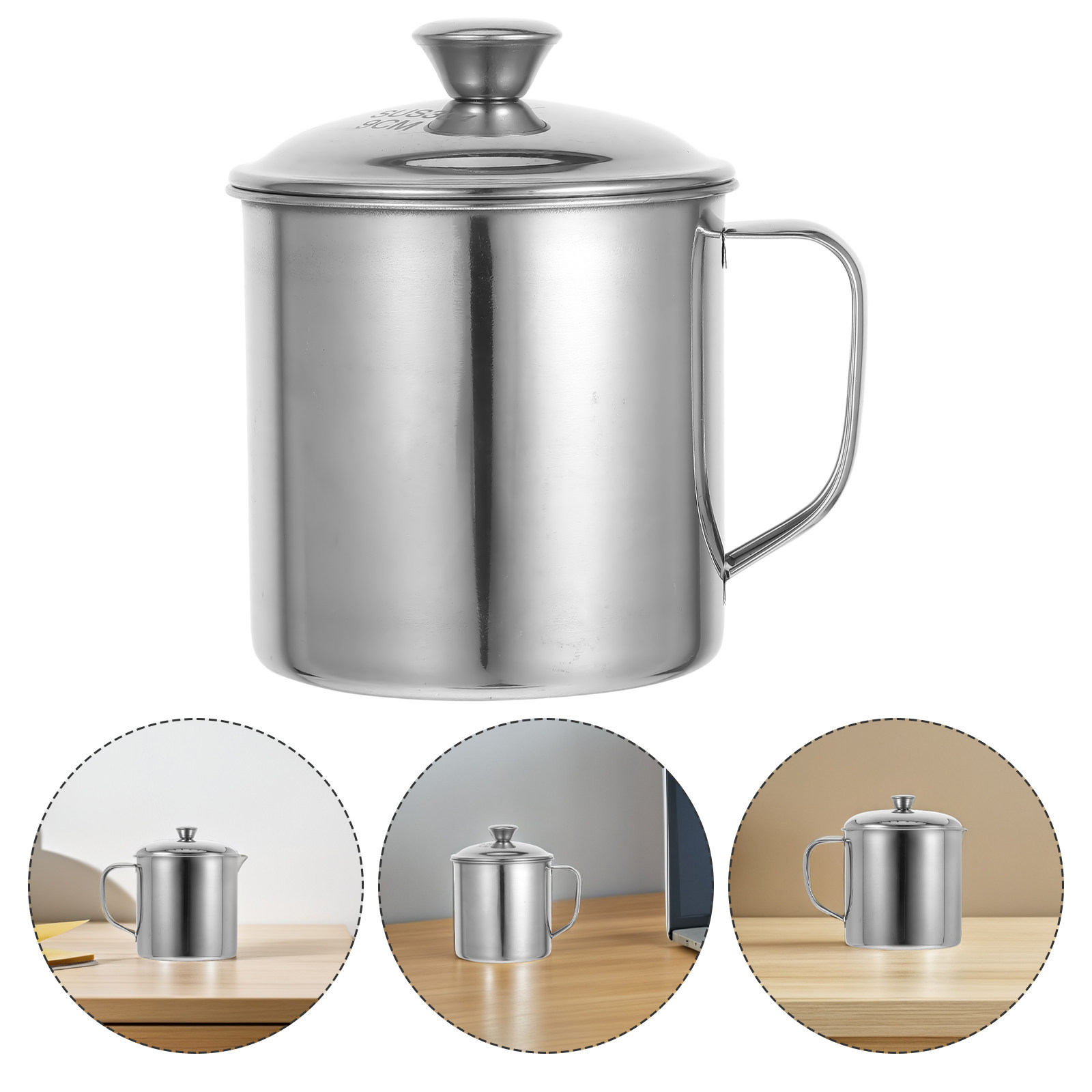 Coffee Tea Cups - Roestvrijstalen beker met deksel, herbruikbaar, ideaal