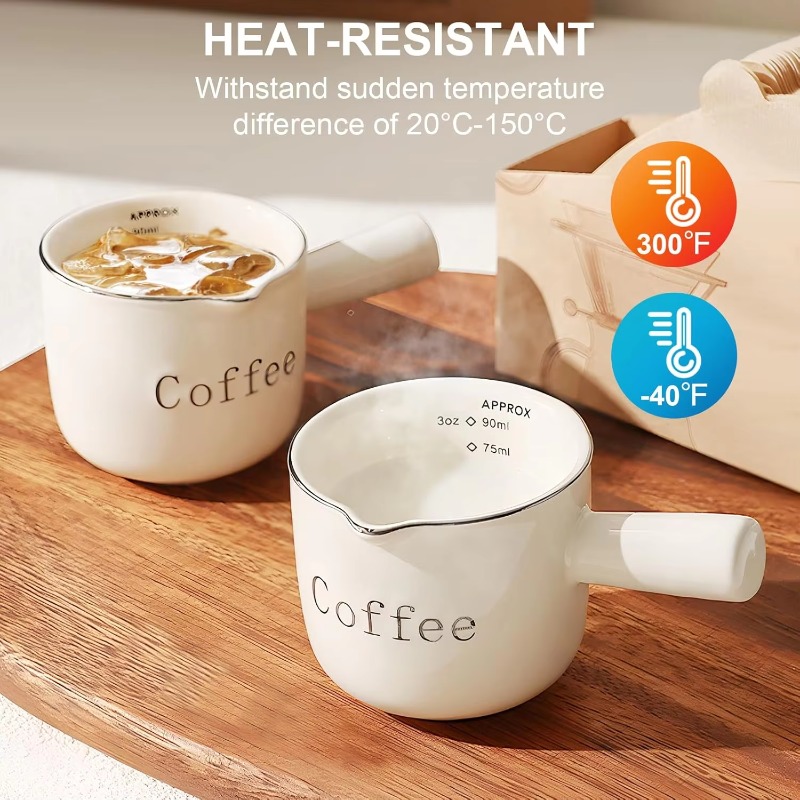 Coffee Tea Cups - Mini keramische koffiekop met handvat V-vormige