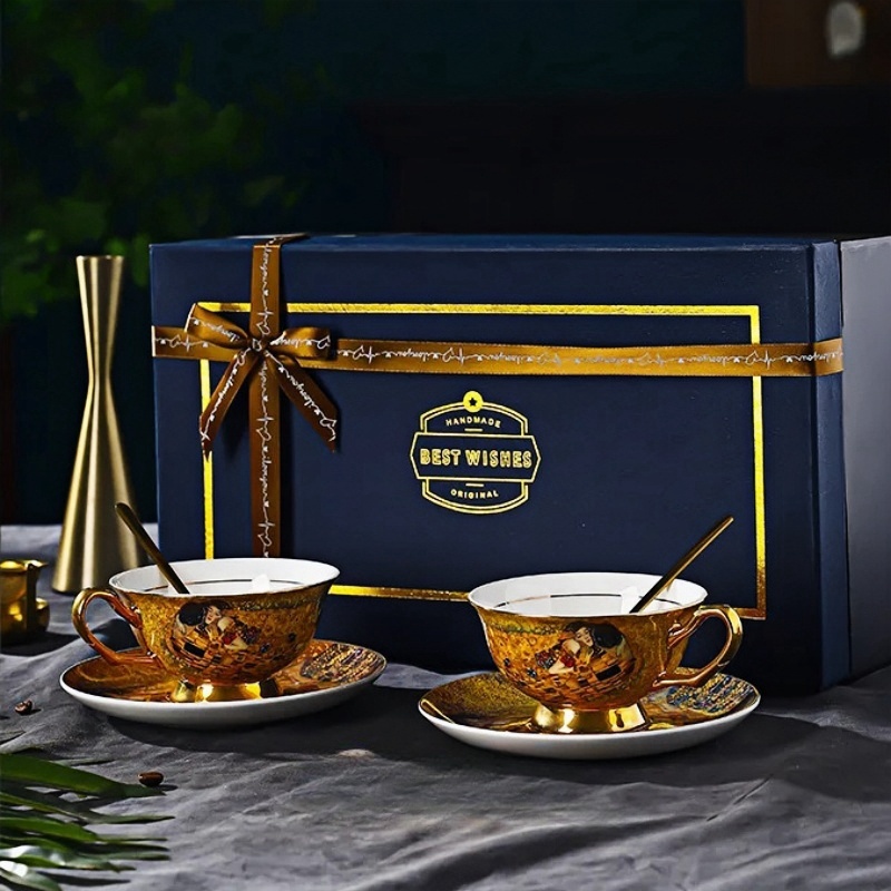 Xbloom Coffee Tea - Koninklijke barokstijl Bone China koffieset -