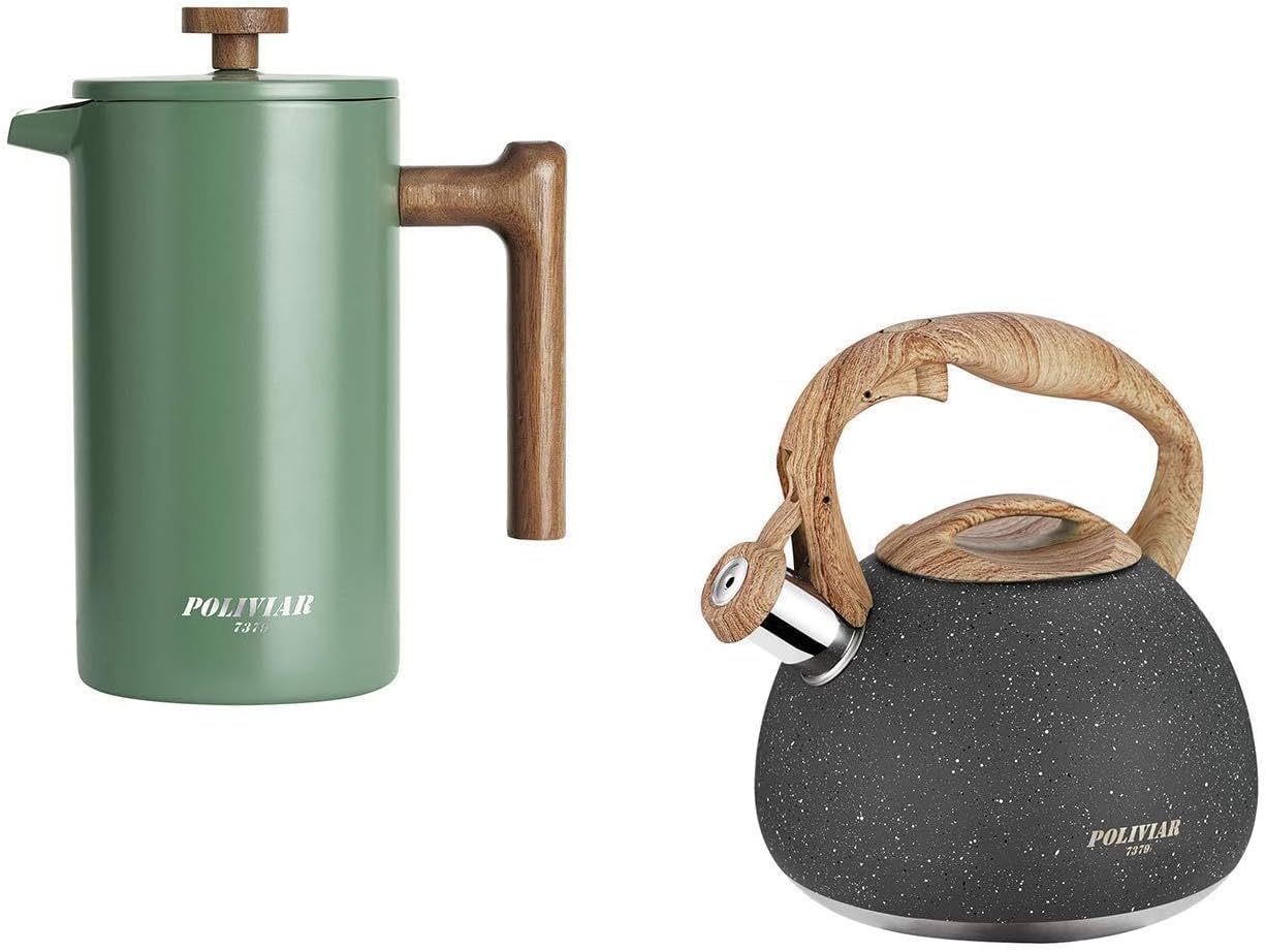 Good Coffee Tea - POLIVIAR 34 oz French Press Koffiezetapparaat