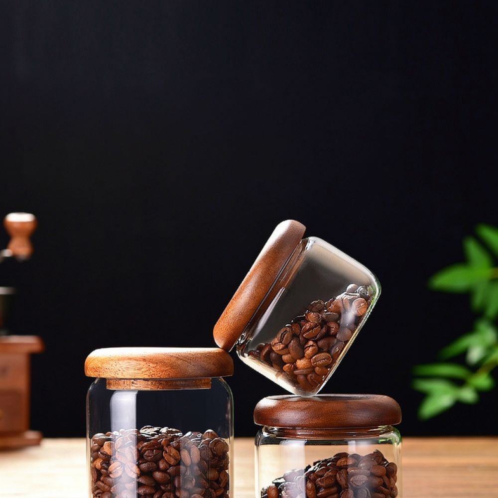 Coffee Tea Sugar Container Set - Decoratieve glazen pot met deksel van