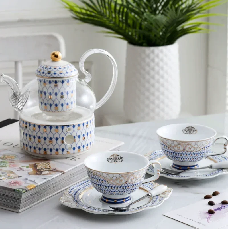 Coffee Tea English - Europese theepot, koffiekopje en schotelset van