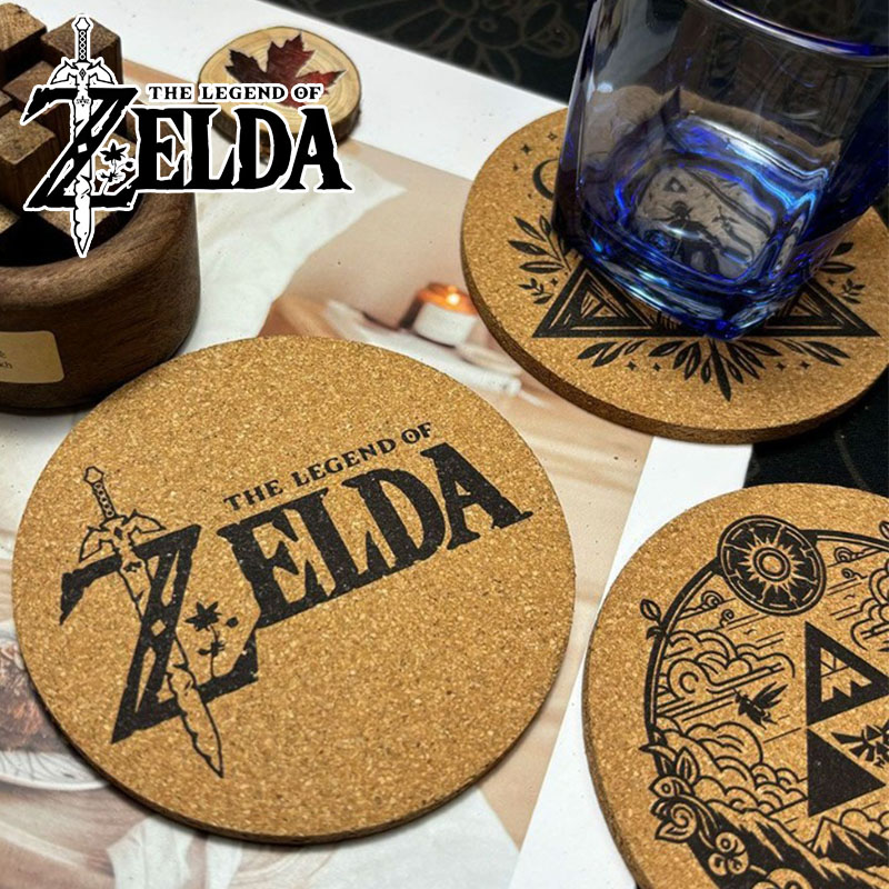 Good Coffee Tea - Zelda Coaster Cartoon Anime Ronde Houten