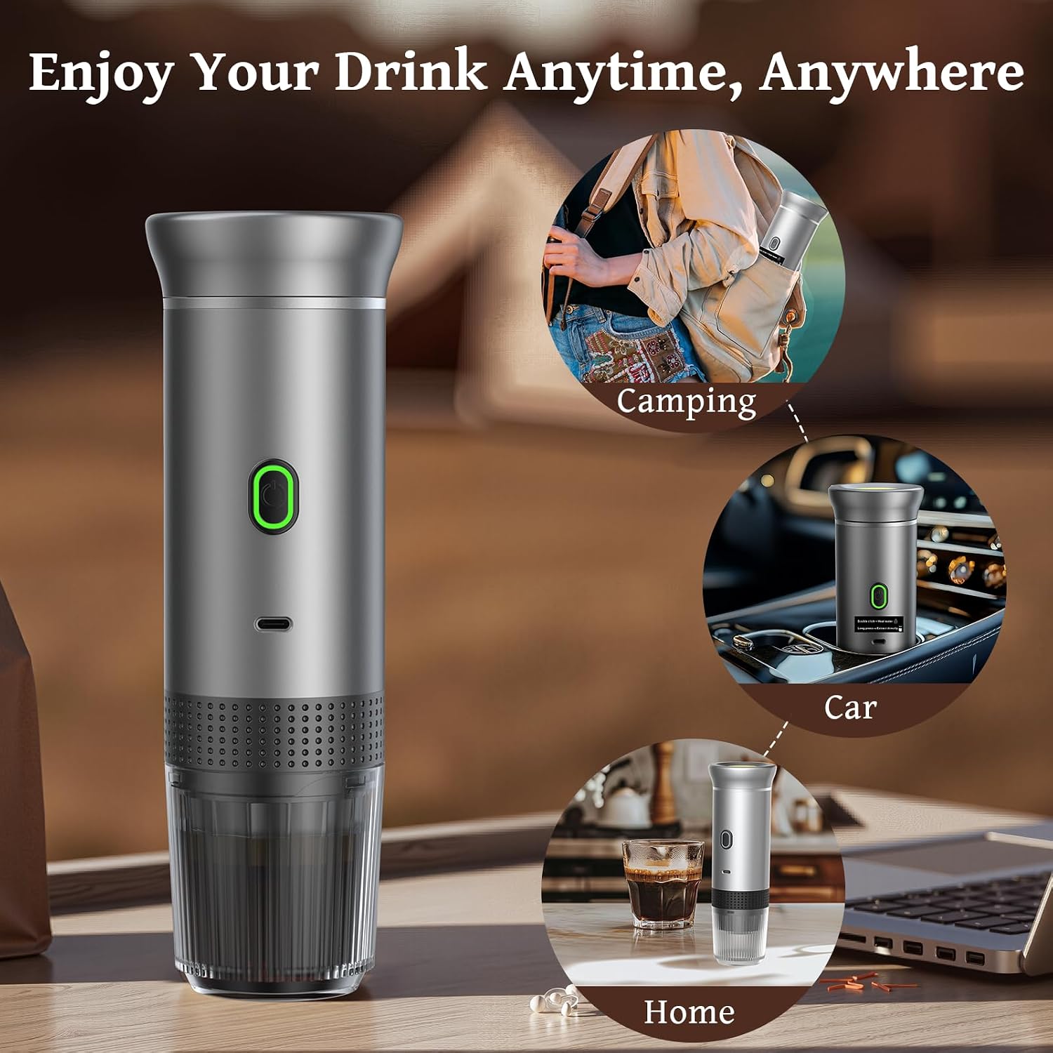 Coffee Tea Espresso Machines - 2026 Nieuwe Upgrade Draagbare Koffiemachine Espressoapparaat,