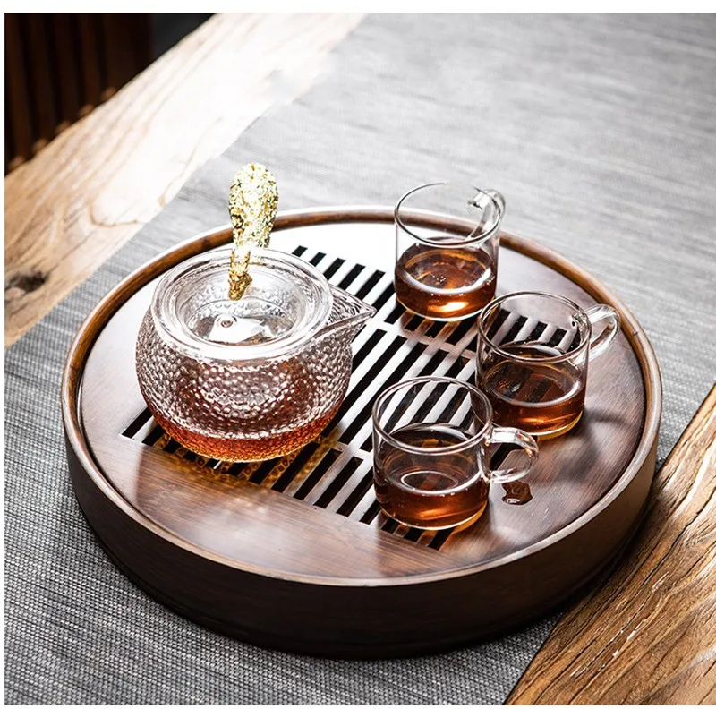 Ronde dienblad met pioenroosmo - Bamboo Tea Tray recensie en prijs