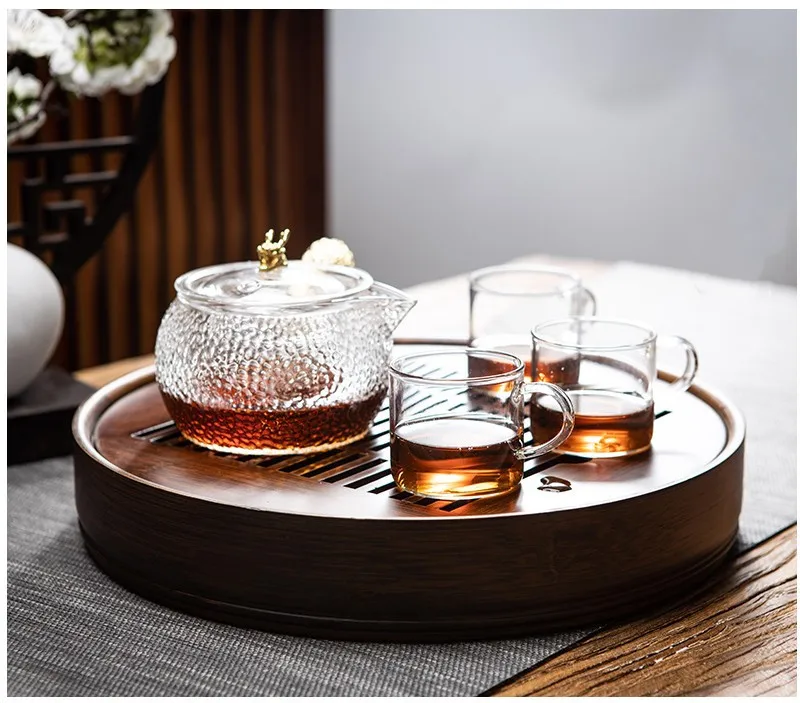 Ronde dienblad met pioenroosmo - Bamboo Tea Tray recensie en prijs
