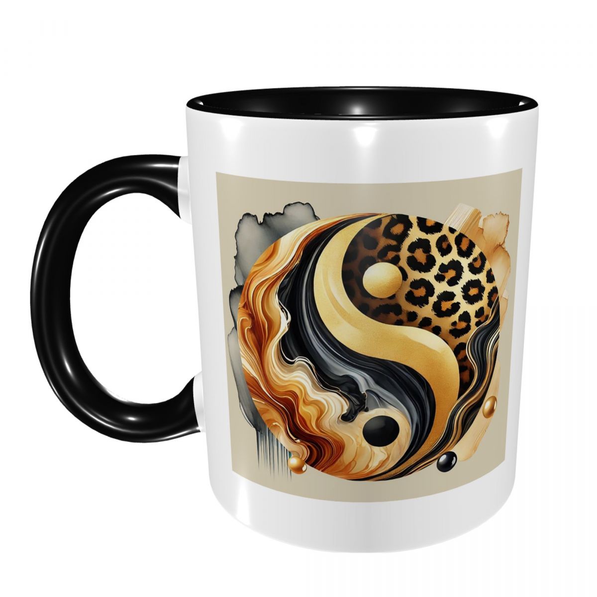 Luxe gouden marmeren mok met Y - Coffee Tea Yin Yang recensie en prijs