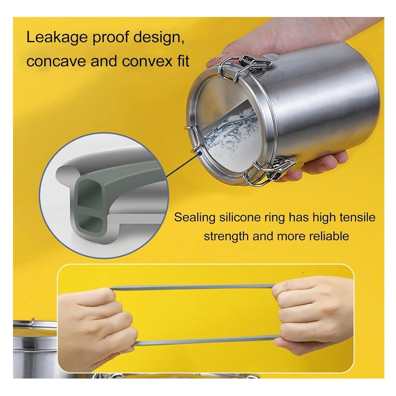 Luchtdichte roestvrijstalen ko - Coffee Tea Sugar Container Set recensie en prijs