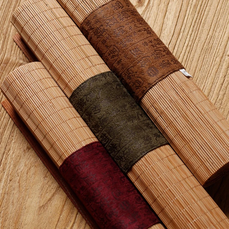 Bamboe theemat van stof, linne - Bamboo Tea Tray recensie en prijs