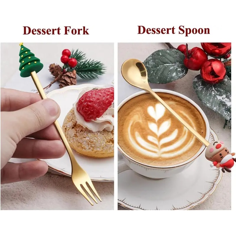 Roestvrijstalen Kerstbestekset - Tea Coffee Utensils recensie en prijs