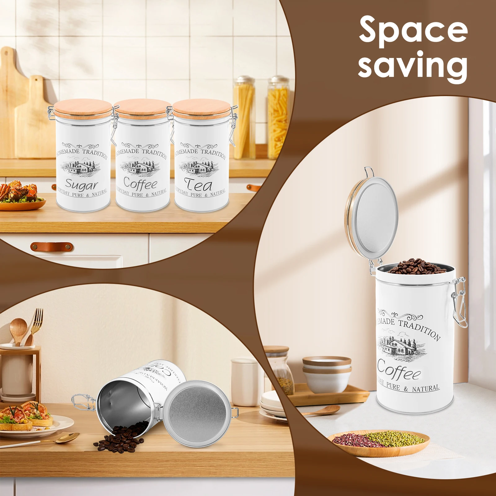 3 stks/set Thee Koffie Suikerb - Coffee Tea Sugar Container Set recensie en prijs