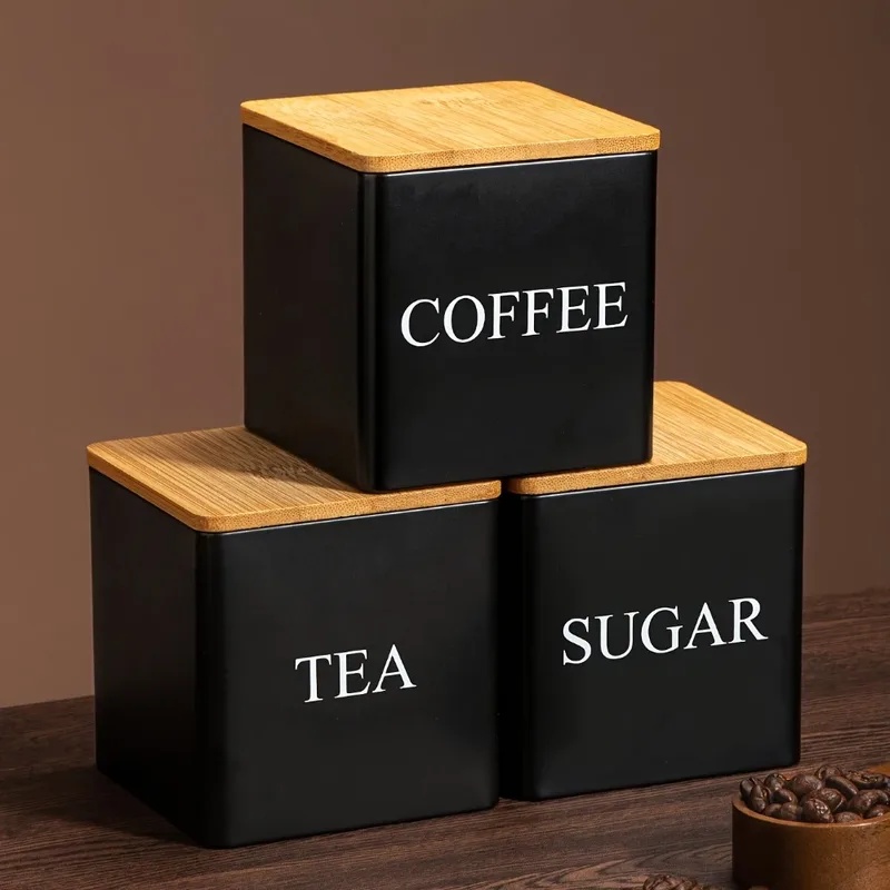3 stuks per set, 500 ml, wit e - Coffee Tea Sugar Container Set recensie en prijs
