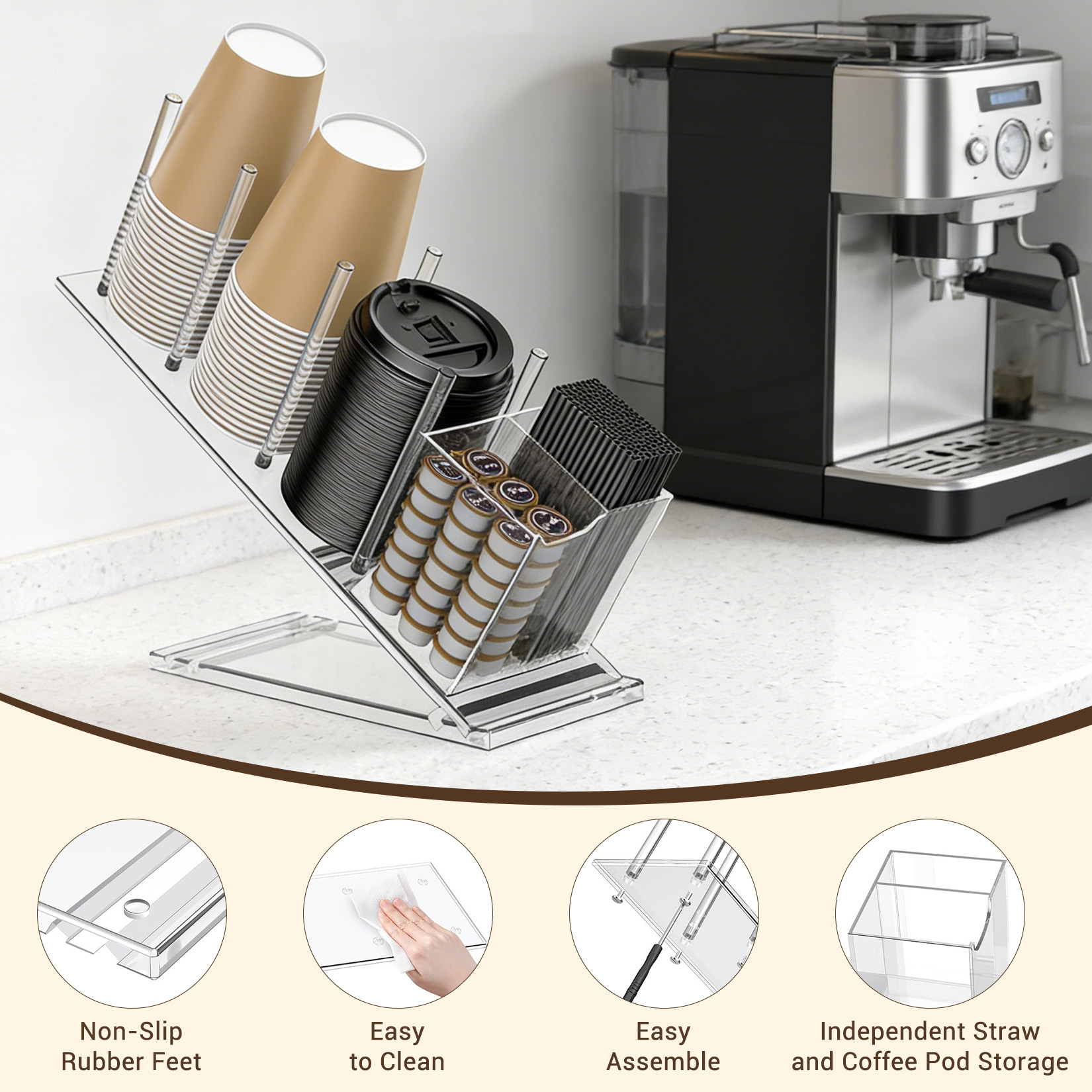 Acryl koffiebekerhouder, verst - Coffee Tea Holder recensie en prijs