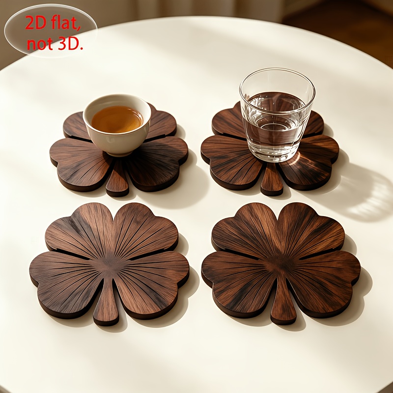 4-delige 2D platte houten onde - Coffee Tea Sugar Set recensie en prijs