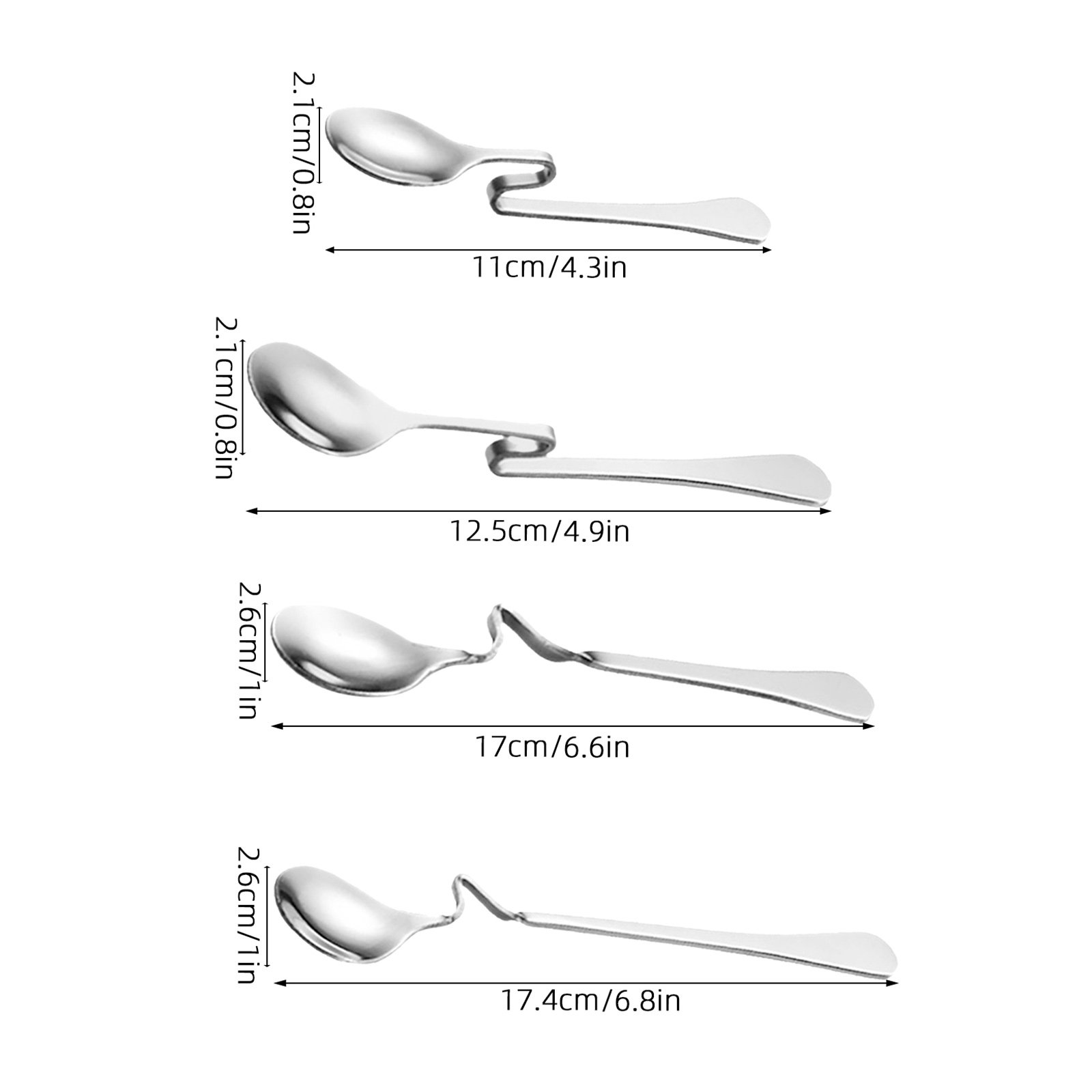 8 stuks roestvrijstalen koffie - Tea Coffee Utensils recensie en prijs