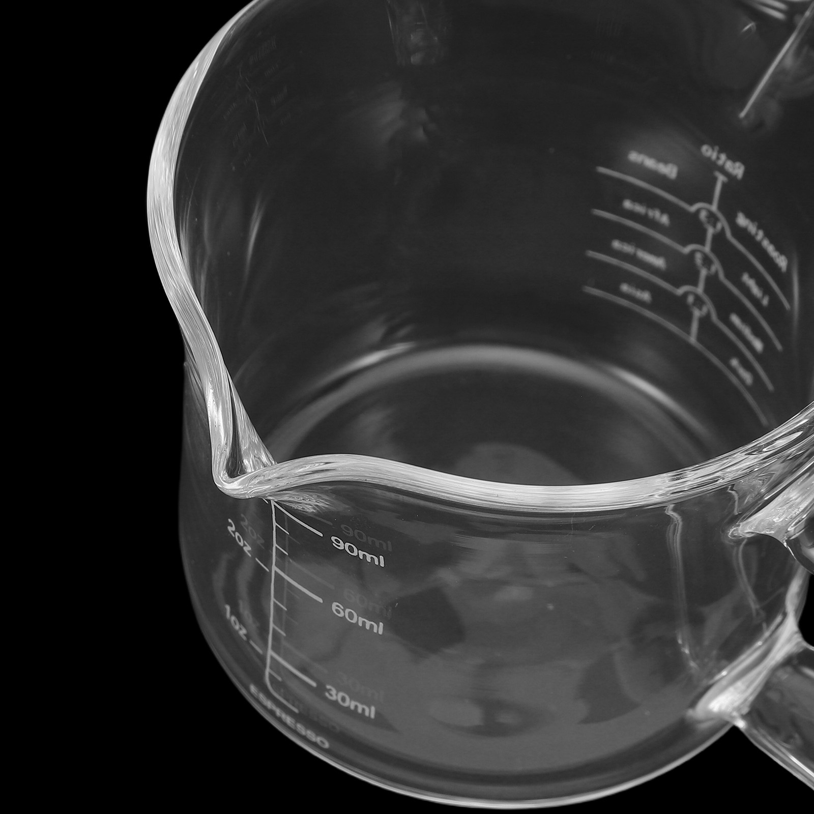 Glazen maatbeker met dubbele u - Coffee Tea Cups recensie en prijs